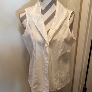 Calvin Klein White sleeveless blouse Size 16